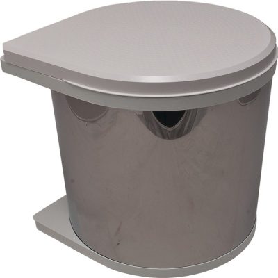Swing Out Waste Bin, for Hinged Door Cabinets, 12 or 15 Litres, Hailo Mono (For cabinet width min. 400 mm – Steel, slate grey) - Image 4