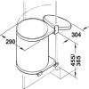 Swing Out Waste Bin, for Hinged Door Cabinets, 12 or 15 Litres, Hailo Mono (For cabinet width min. 400 mm – Steel, slate grey) - Image 2