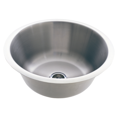 Everhard Classic Round 15L Sink, 400 Diameterx154D, 50mm Basket Waste Included
