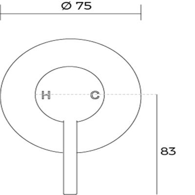 Everhard Classic Pin Handle Wall Mixer - Image 2
