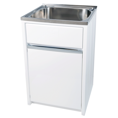 Everhard Classic 45L SP Supreme Laundry Unit (silver trim), 870Hx565Wx515D, 90mm Basket Waste Included