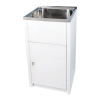 Everhard Classic 45L SS Slim Laundry Unit, 870Hx500Wx600D, 90mm Basket Waste Included