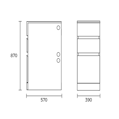 Everhard Excellence 35L Matte Black Drawer System Laundry Unit, 870Hx390Wx570D, 90mm Basket Waste Included - Image 2
