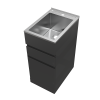 Everhard Excellence 35L Matte Black Drawer System Laundry Unit, 870Hx390Wx570D, 90mm Basket Waste Included