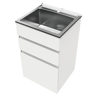 Everhard Nugleam 45L Drawer System Laundry Unit, 870Hx560Wx510D, 90mm Basket Waste Included