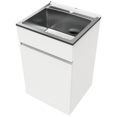 Everhard Nugleam 45L Soft Close Laundry Unit, 870Hx560Wx510D, 90mm Basket Waste Included