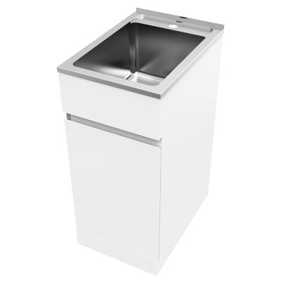 Everhard Nugleam 35L Soft Close Laundry Unit, 870Hx395Wx570D, 90mm Basket Waste Included