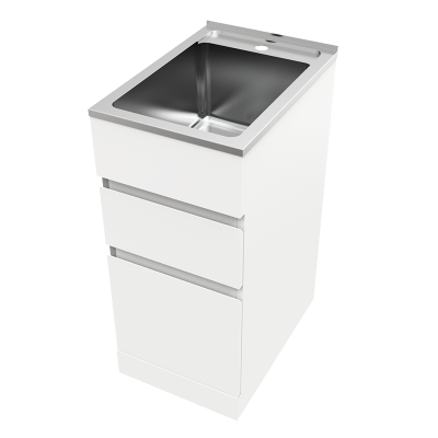 Everhard Nugleam 35L Drawer System Laundry Unit, 870Hx395Wx570D, 90mm Basket Waste Included