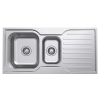 Everhard Classic Square 980 NTH 1.5 Bowl & Drainer, 980Lx480Wx180D, 90mm Basket Waste Included