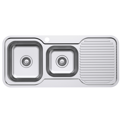 Everhard Classic Standard 1080 1TH LH 1.75 Bowl & Drainer, 1080Lx480X180D, 90mm Basket Waste Included