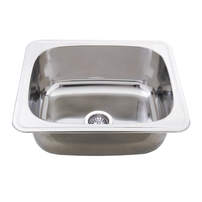 Everhard Classic 35L NTH Utility Sink, 555Lx455Wx220D, 90mm Basket Waste Included