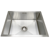 Everhard Excellence Squareline 42L Utility Sink, 580Lx445Wx240D, 90mm Basket Waste Included