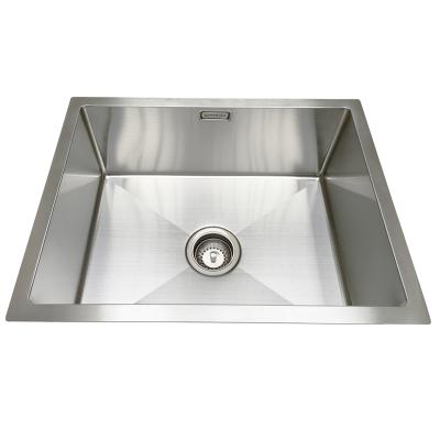Everhard Excellence Squareline 42L Utility Sink, 580Lx445Wx240D, 90mm Basket Waste Included