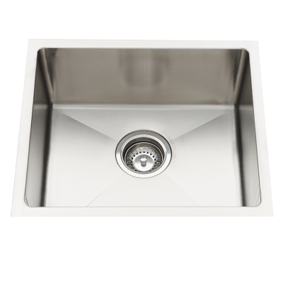 Everhard Excellence Squareline Single Bowl, 460Lx400Wx200D, 90mm Basket Waste Included