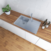 Everhard Nugleam Edge 800 RH Bowl & Drainer, 800Lx500Wx200D, 90mm Basket Waste Included - Image 2