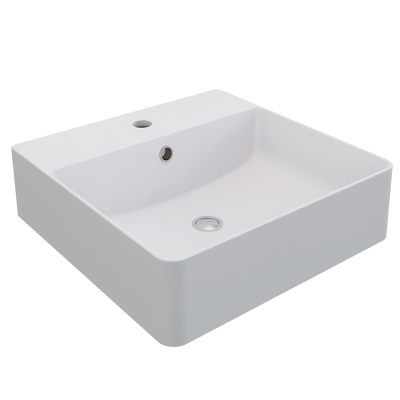 Everhard Nugleam 1TH Square Above Counter Basin, 420Lx420Wx120H, Waste (available separately 92975)