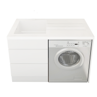 Everhard Nugleam All In One NTH Laundry Unit, 940Hx1200Wx610D, 90mm Basket Waste Included
