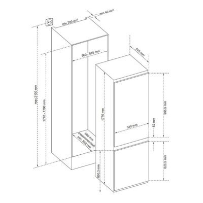 243L FULLY INTEGRATED FRIDGE - Image 2