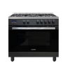 BLAUPUNKT FREESTANDING COOKER/OVEN 90CM GAS 5Z CAST IRON 9FUNC 90L, BLACK (Plug & Play, Natural Gas)