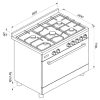 BLAUPUNKT FREESTANDING COOKER/OVEN 90CM GAS 5Z CAST IRON 9FUNC 90L, BLACK (Plug & Play, Natural Gas) - Image 3