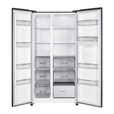 592L SIDE BY SIDE FREESTANDING FRIDGE DARK STEEL - Image 3