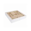 Jewellery Tray Insert 15 Felt Compartments 65h*375-600w*375d White/Apricot - Image 3