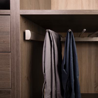 Pants Rack 450mm Wide Softclose Satin Nickel - Image 3