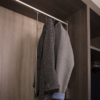Closet Rack 900mm Soft Up/Down Close Satin Nickel - Image 2