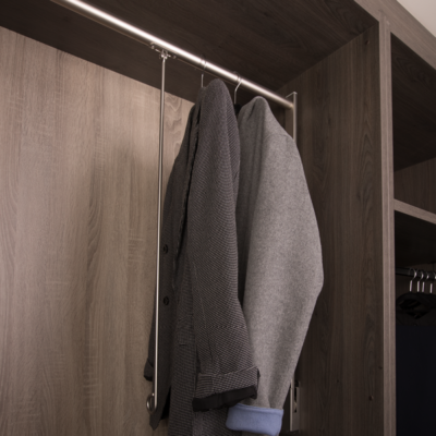 Closet Rack 900mm Soft Up/Down Close Satin Nickel - Image 2
