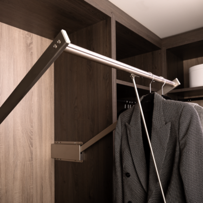 Closet Rack 900mm Soft Up/Down Close Satin Nickel