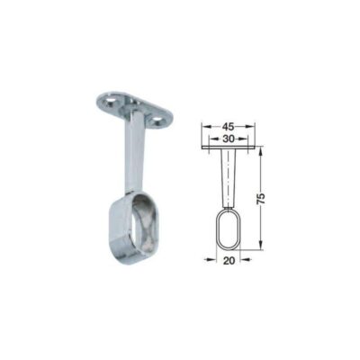 Hanging Rail Oval Centre Supports (Zink)  (Suits P12-177-0001)