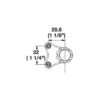 Shoe Rail Brackets, Black Suit 32mm Line Bore 5mm hole - Image 5