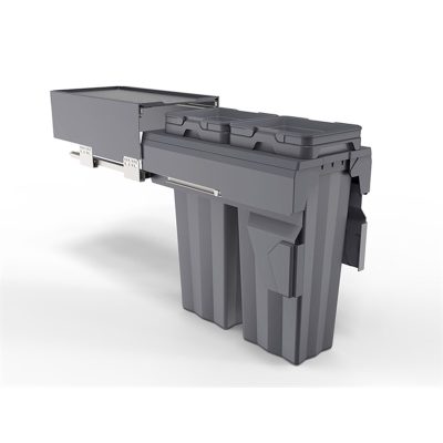 TERAMO BIN 32L (2 X 16L) 300W CABINET GREY SOFT-CLOSING