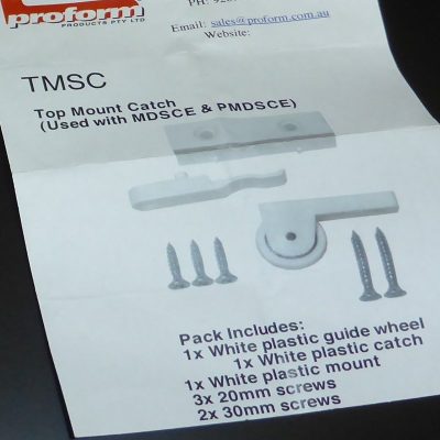 1* Top Mount Support Catch Wheel & Screws